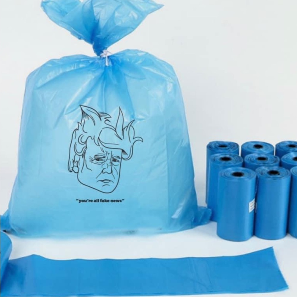 Trump or Biden poop bags. Comes with 6 rolls. $16 covers shipping